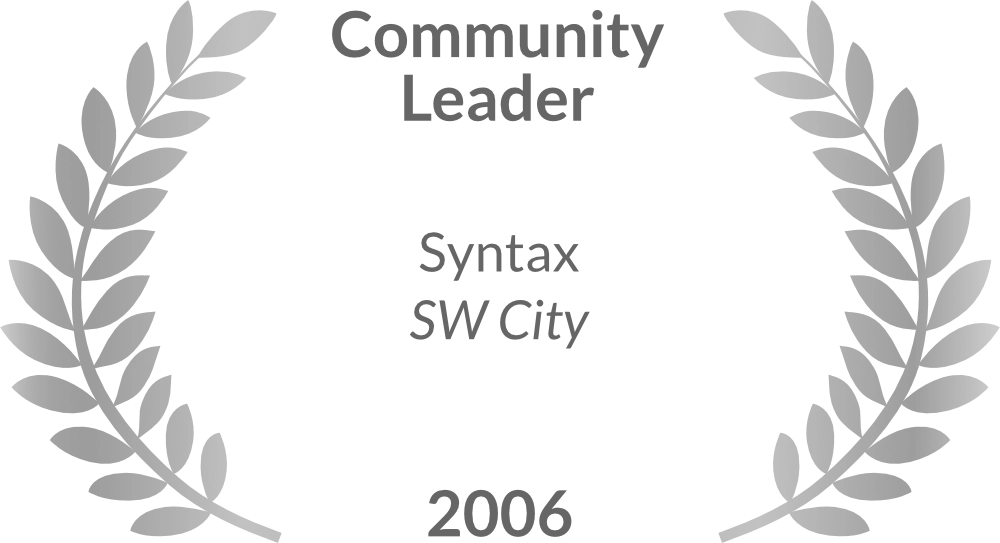 SAW Award for Community Leader, Syntax, SW City, 2006.