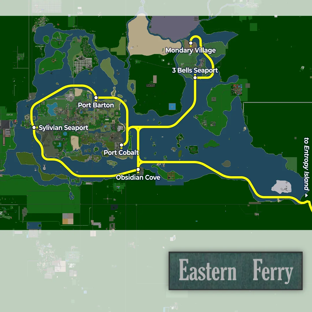 Eastern Ferry Map